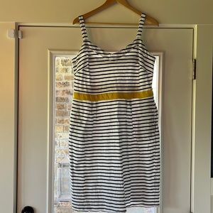 Boden Navy Stripe Cotton Dress Size 12